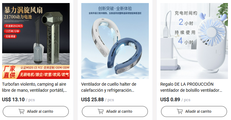 ventilador de mano recargable