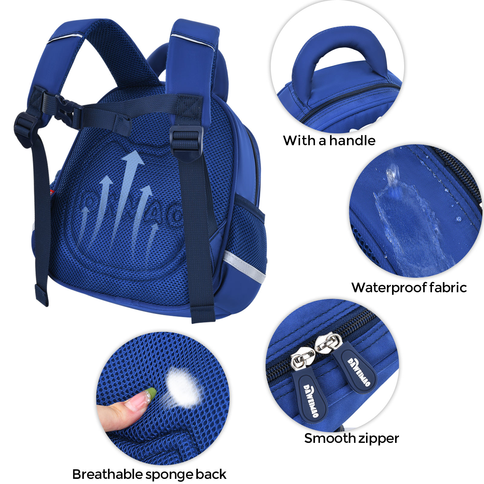 Mochila escolar de nailon impermeable y gran capacidad Proveedor en China