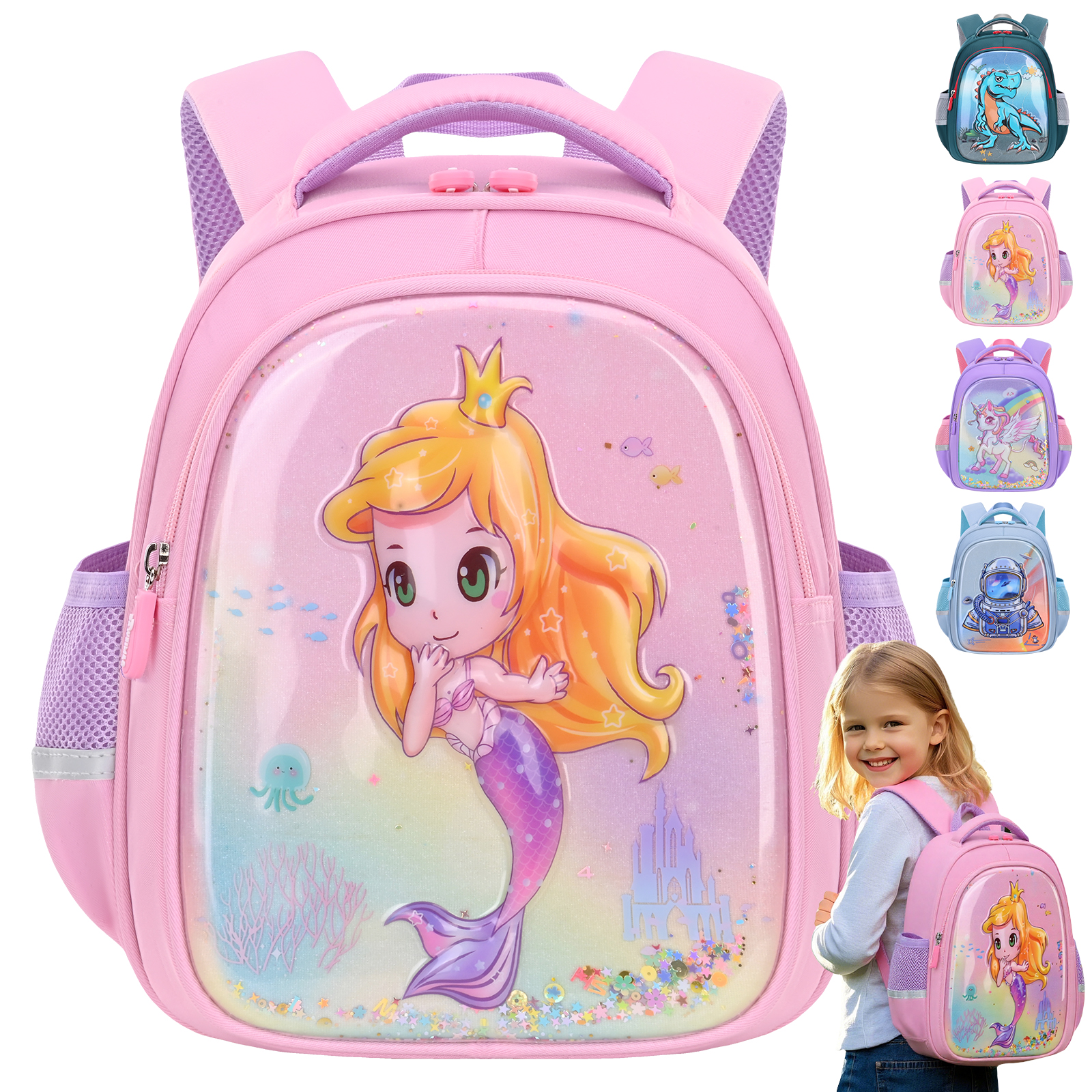 Mochila escolar de nailon transpirable con diseño repelente al agua Venta al por mayor para exportación