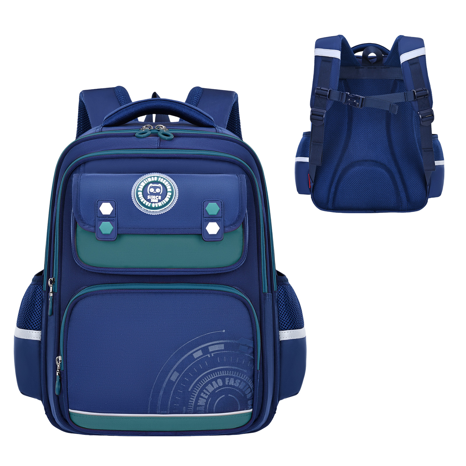 Mochila escolar de imitación nailon con correas reforzadas Proveedor mayorista de fábrica