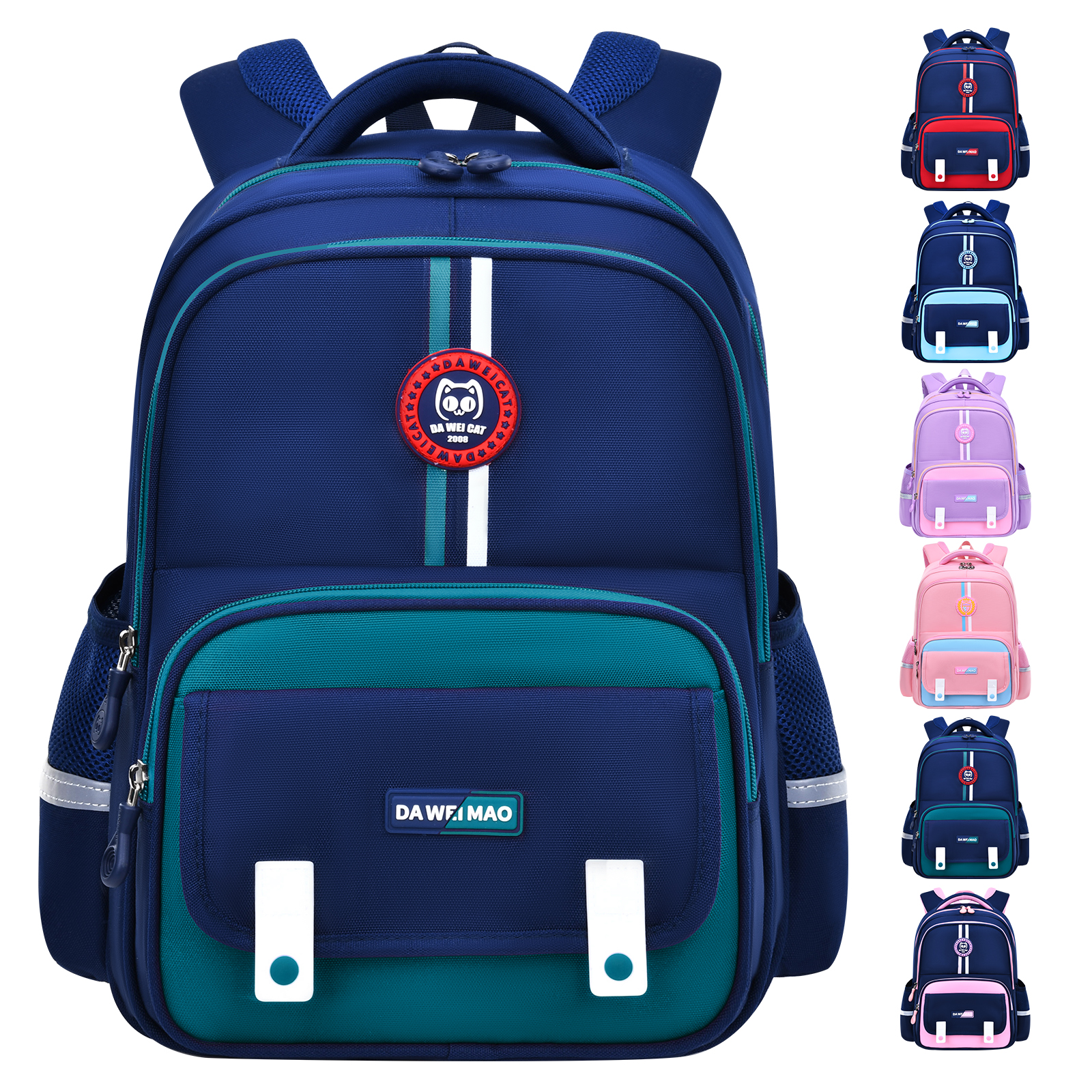 Mochila escolar de gran capacidad con múltiples compartimentos Exportación mayorista de fábrica