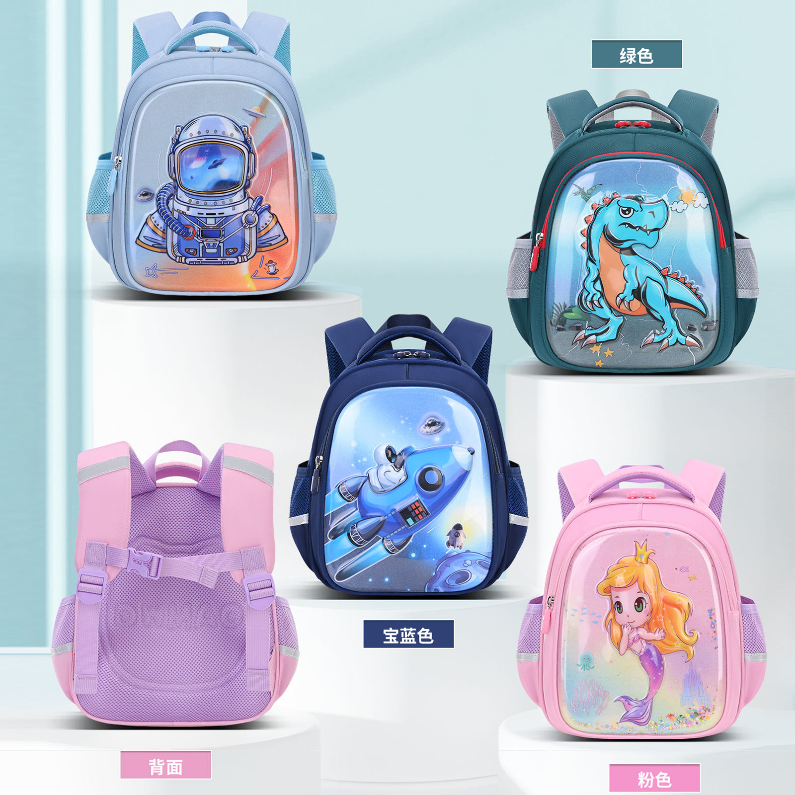 Mochila escolar de nailon transpirable con diseño repelente al agua Venta al por mayor para exportación