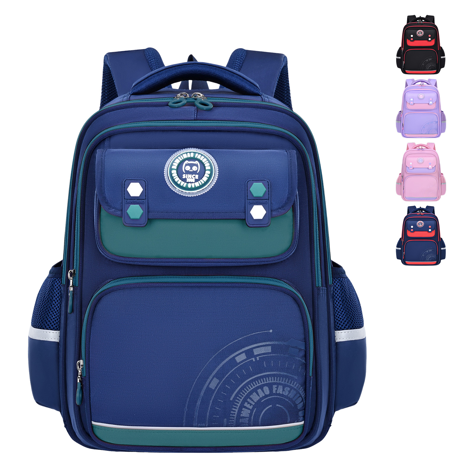 Mochila escolar de imitación nailon con correas reforzadas Proveedor mayorista de fábrica