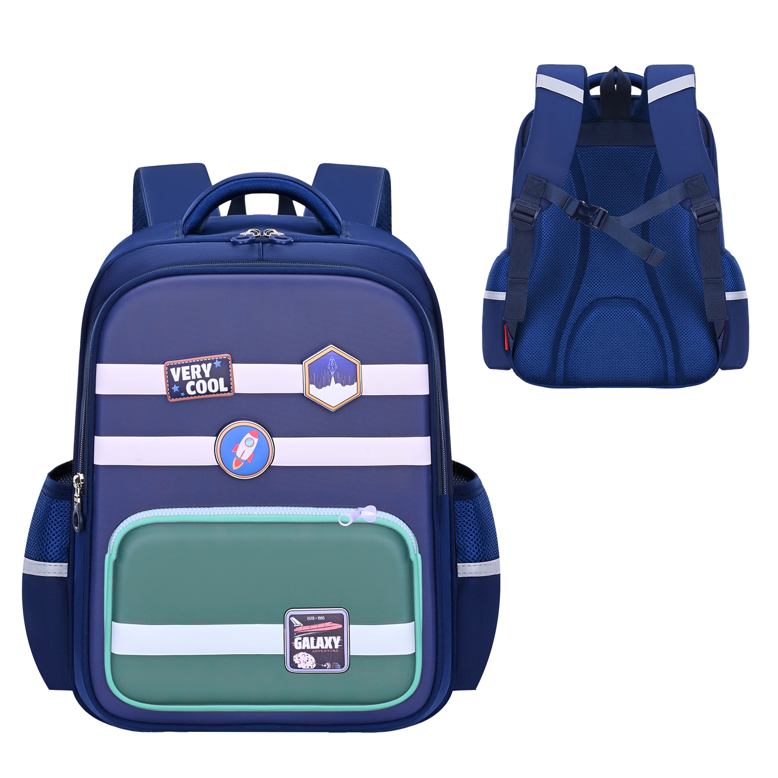 Mochila escolar de imitación nailon con correas reforzadas Proveedor mayorista de fábrica