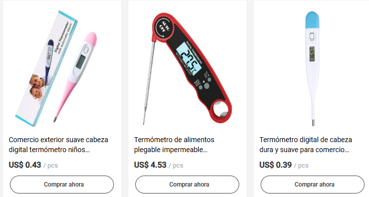 como importar termometros digitales desde china : proveedores , costos , envios