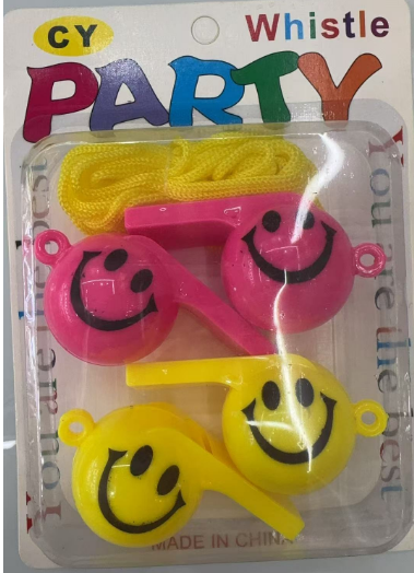 Silbato con cara sonriente