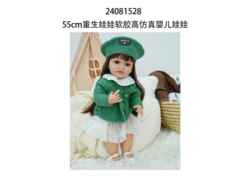 Muñeca reborn de 55 cm con diálogo de voz y sensor de gravedad