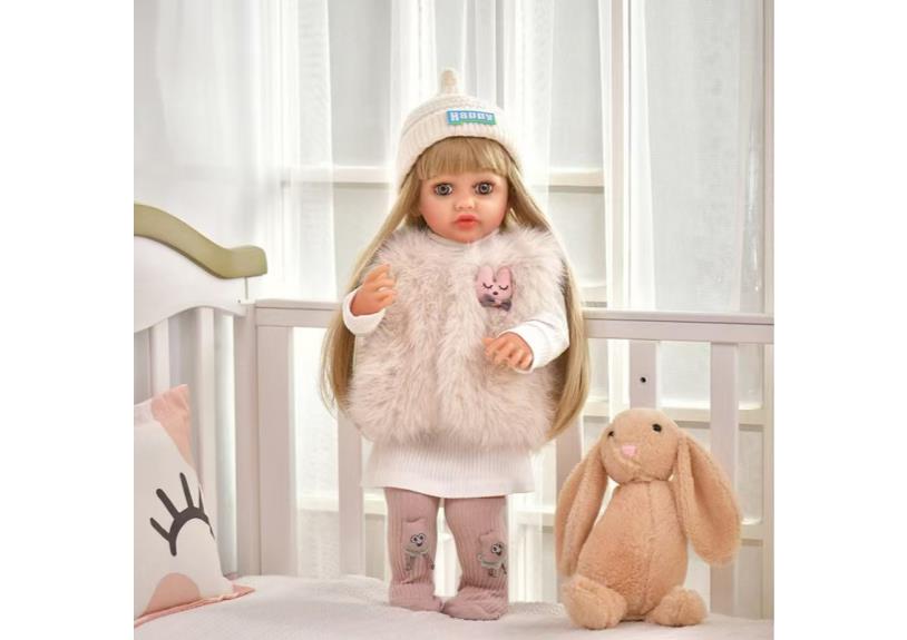 Muñeca reborn de 55 cm con diálogo de voz y sensor de gravedad