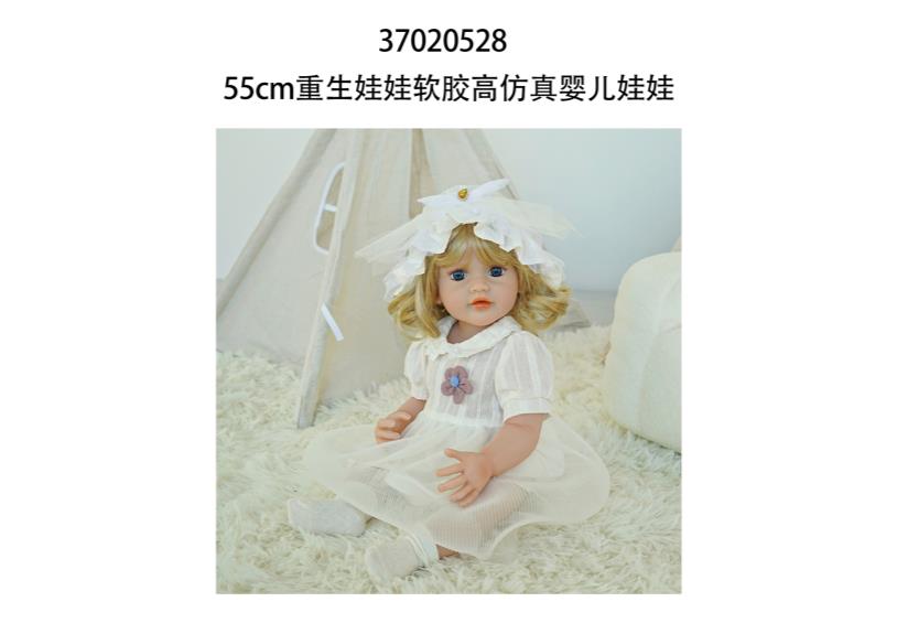 Muñeca reborn de 55 cm con diálogo de voz y sensor de gravedad