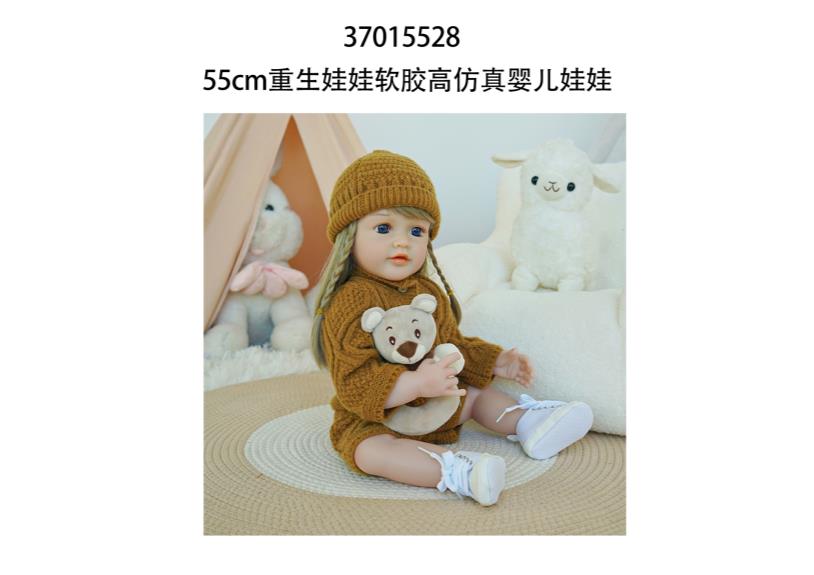 Muñeca reborn de 55 cm con diálogo de voz y sensor de gravedad