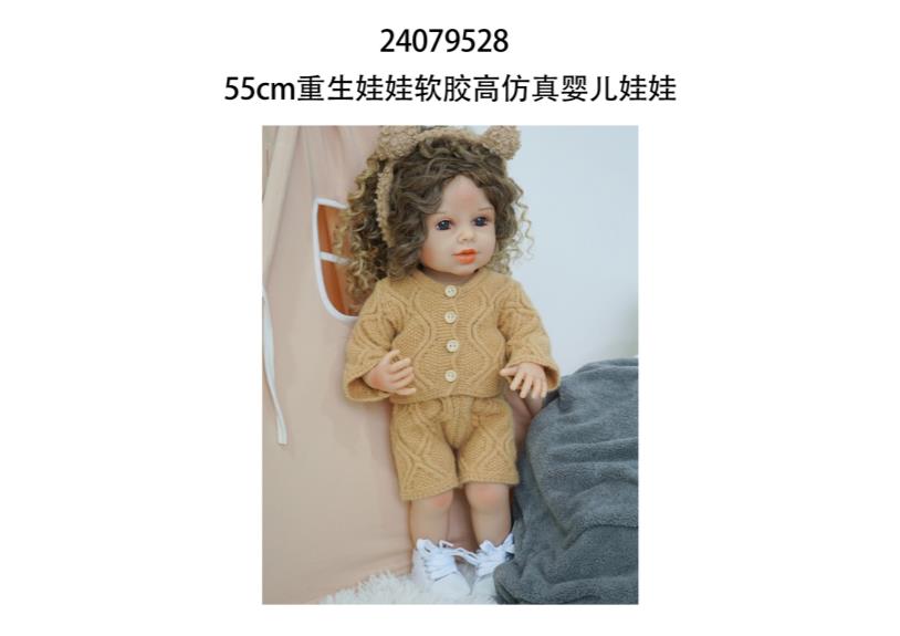 Muñeca reborn de 55 cm con diálogo de voz y sensor de gravedad