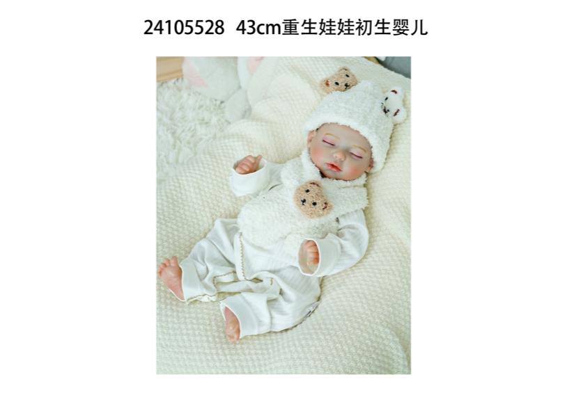 Muñeca reborn de 43 cm con diálogo de voz y sensor de gravedad