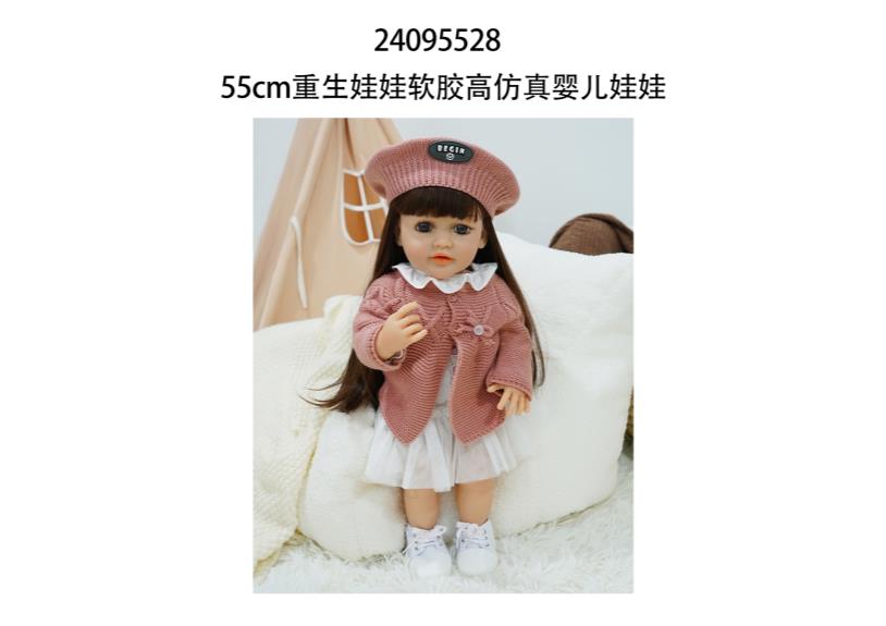 Muñeca reborn de 55 cm con diálogo de voz y sensor de gravedad