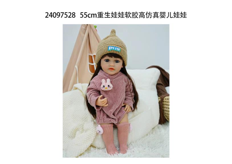 Muñeca reborn de 55 cm con diálogo de voz y sensor de gravedad