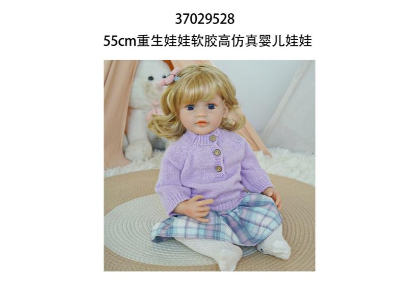 Muñeca reborn de 55 cm con diálogo de voz y sensor de gravedad