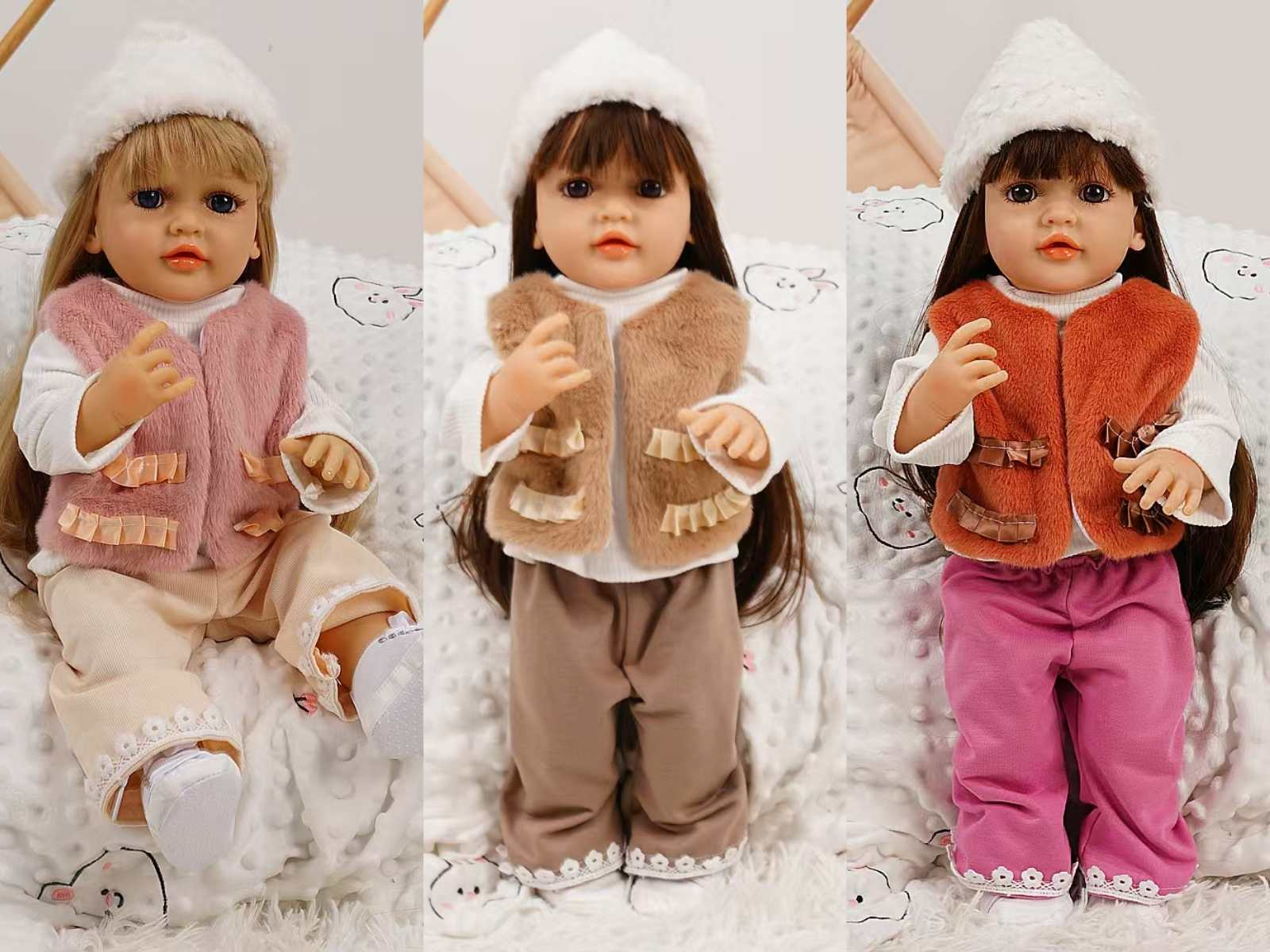 Muñeca reborn de 55 cm con diálogo de voz y sensor de gravedad