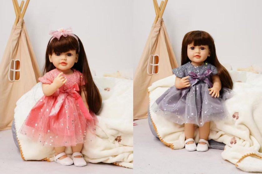 Muñeca reborn de 55 cm con diálogo de voz y sensor de gravedad