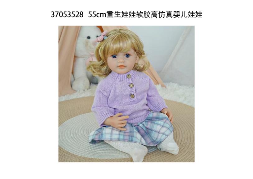 Muñeca reborn de 55 cm con diálogo de voz y sensor de gravedad