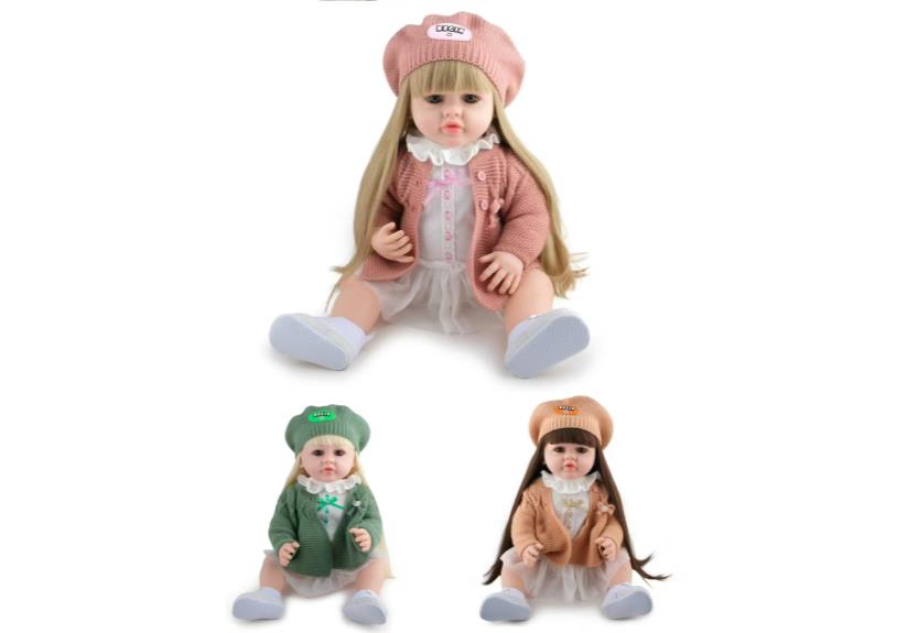 Muñeca reborn de 55 cm con diálogo de voz y sensor de gravedad