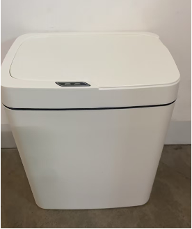 Cubo de basura inteligente, modelo recomendado, disponible en color blanco y verde oscuro, funciona con pilas (pilas no incluidas), potencia: 1,5W.