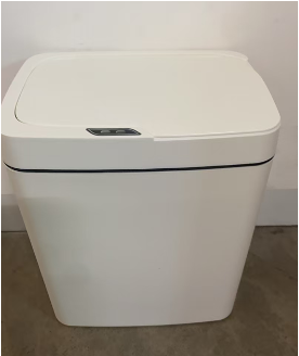 Cubo de basura inteligente, modelo recomendado, disponible en color blanco y verde oscuro, funciona con pilas (pilas no incluidas), potencia: 1,5W.
