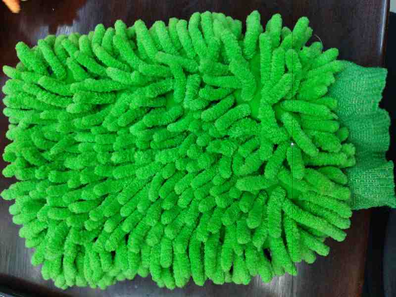 Guantes para lavado de coches, cerdas de 3 cm, 60-65 g, tela no tejida + poliéster, bolsa de policarbonato, colores surtidos