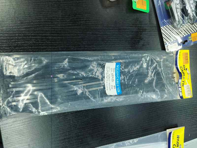 Bridas de nailon, 4,8 x 350 mm, 100 unidades/bolsa, blanco/negro