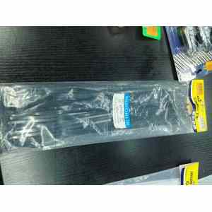 Bridas de nailon, 4,8 x 350 mm, 100 unidades/bolsa, blanco/negro