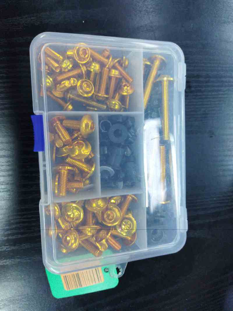 Juego de fijaciones M6, 177 unidades, caja de plástico