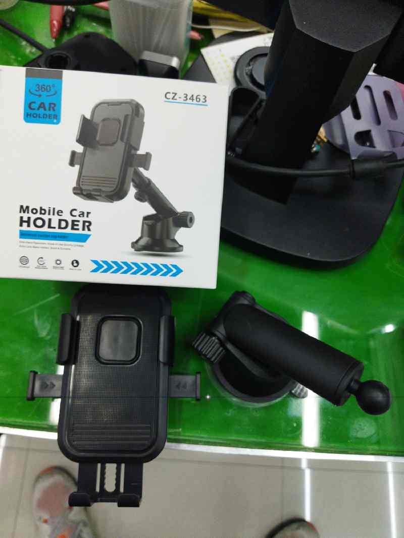 Soporte para teléfono CZ-3463, plástico, caja de color, negro