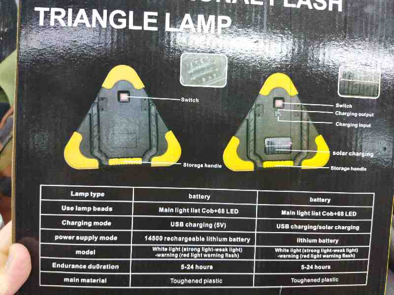 Luz solar de advertencia multifunción, 27 x 24 cm, caja de plástico