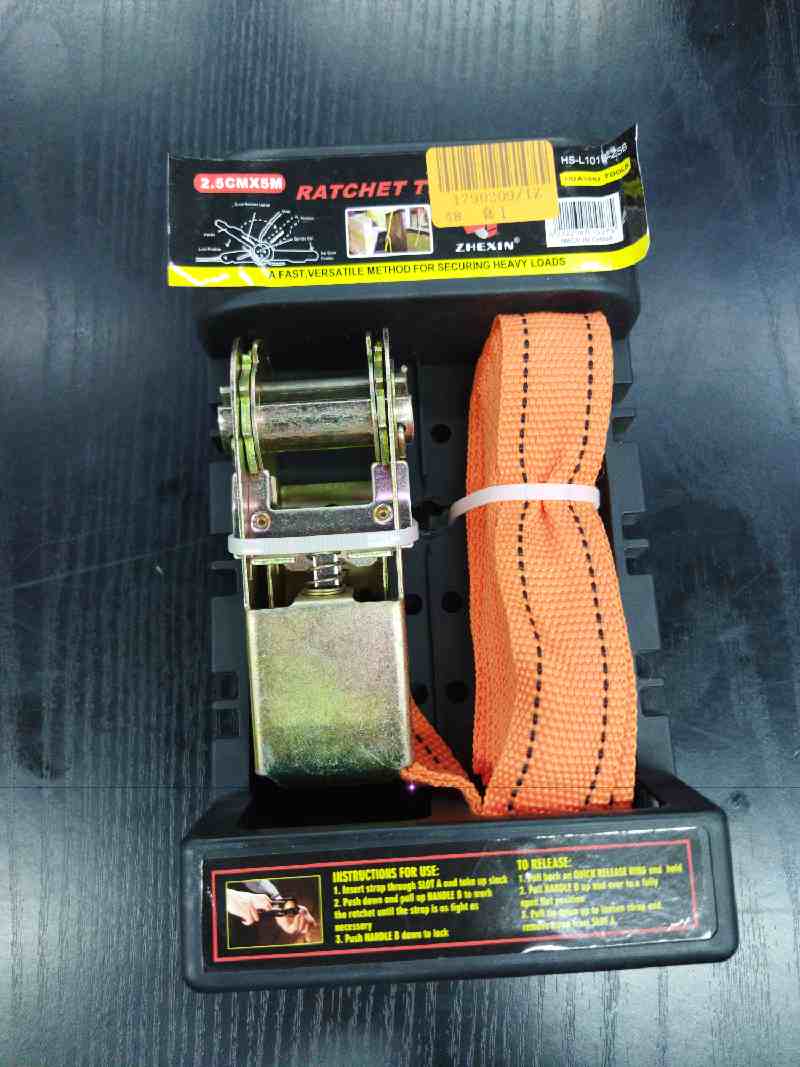 Tensor, 2,5 cm x 5 m, bandeja de plástico