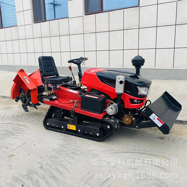 Tractor de oruga apto para tierra seca y agua con pala de nivelación agrícola, tractor micro labrador de 35 CV apto para tierra seca y agua image 2