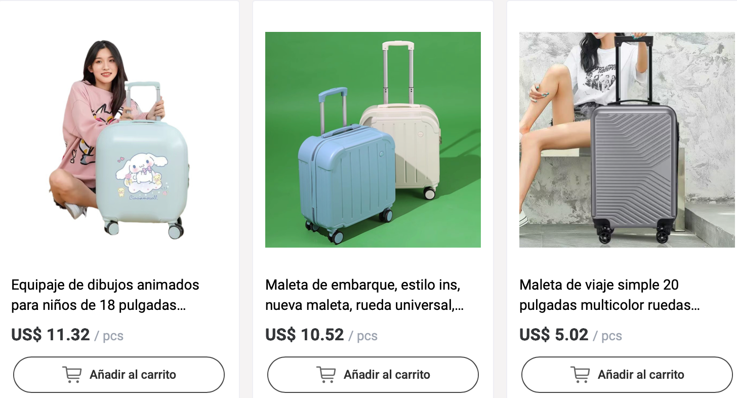 Costos reales de importar maletas desde China