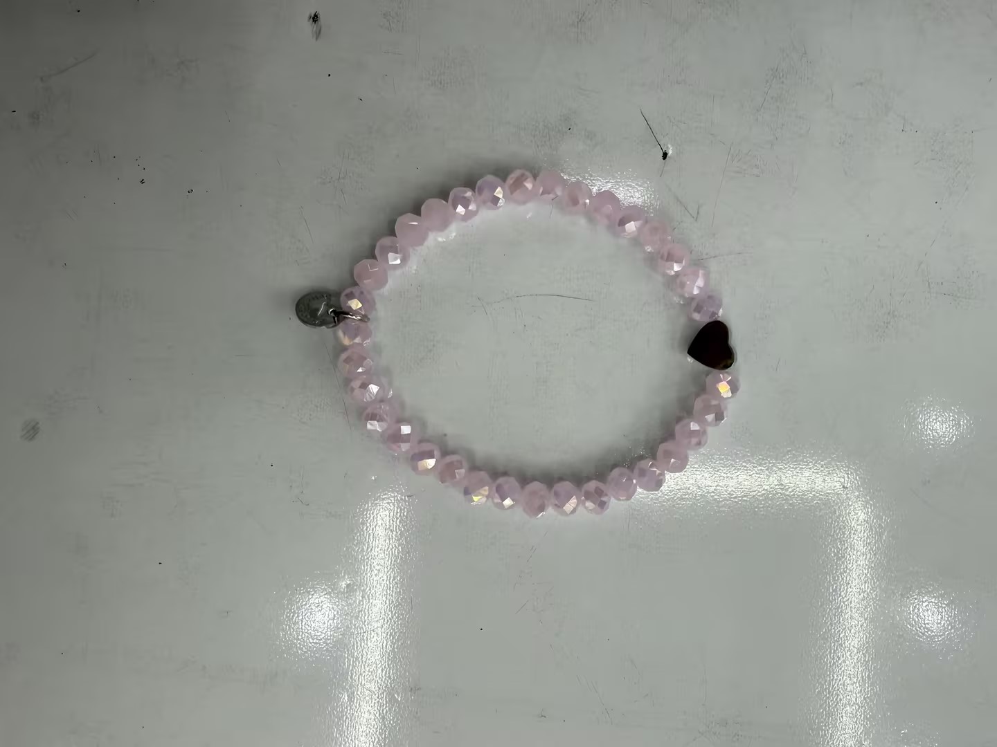 Pulsera elástica con incrustaciones de vidrio, estilo y talla como se muestra, acero inoxidable + vidrio image 2