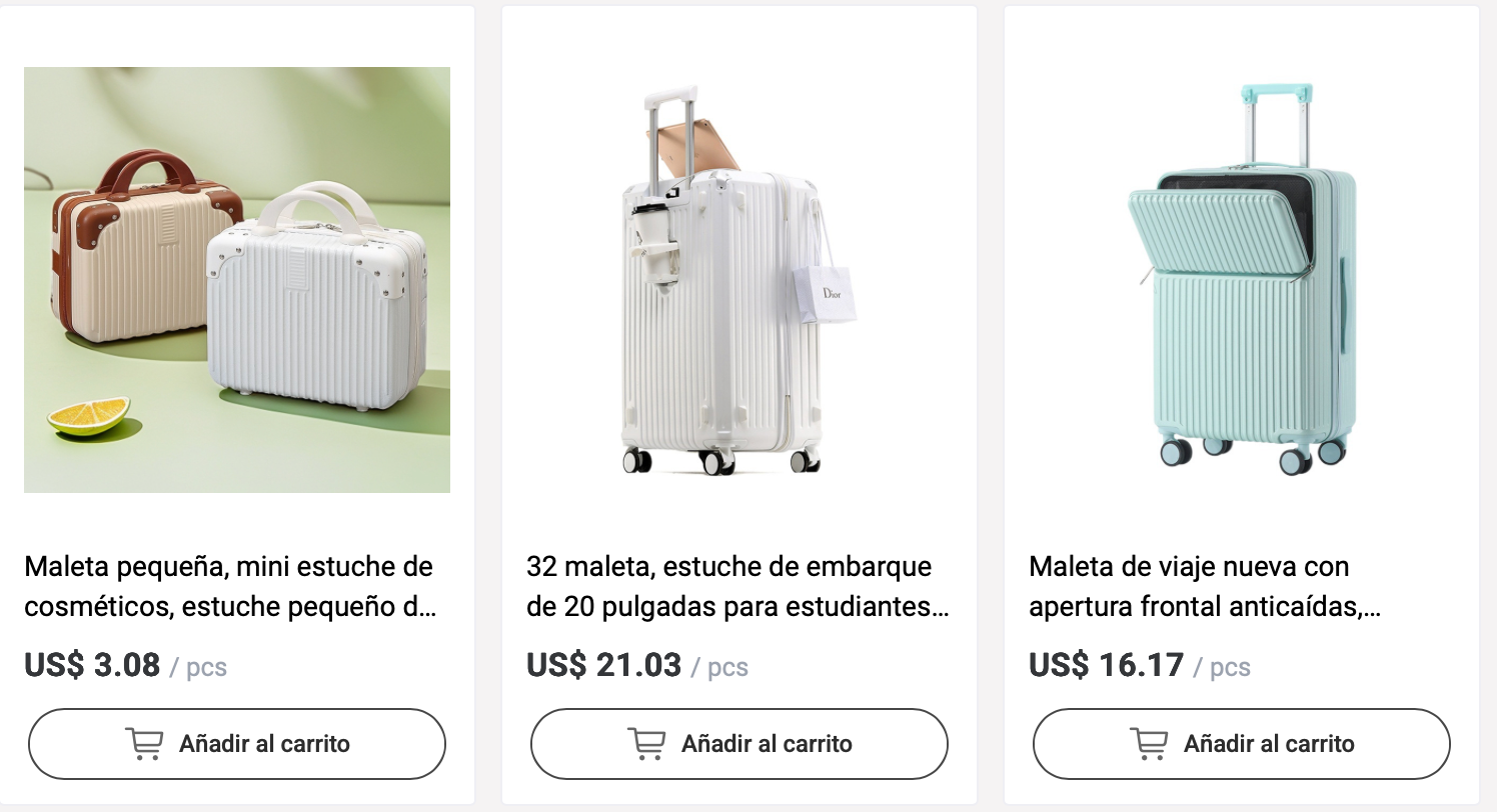 Costos reales de importar maletas desde China