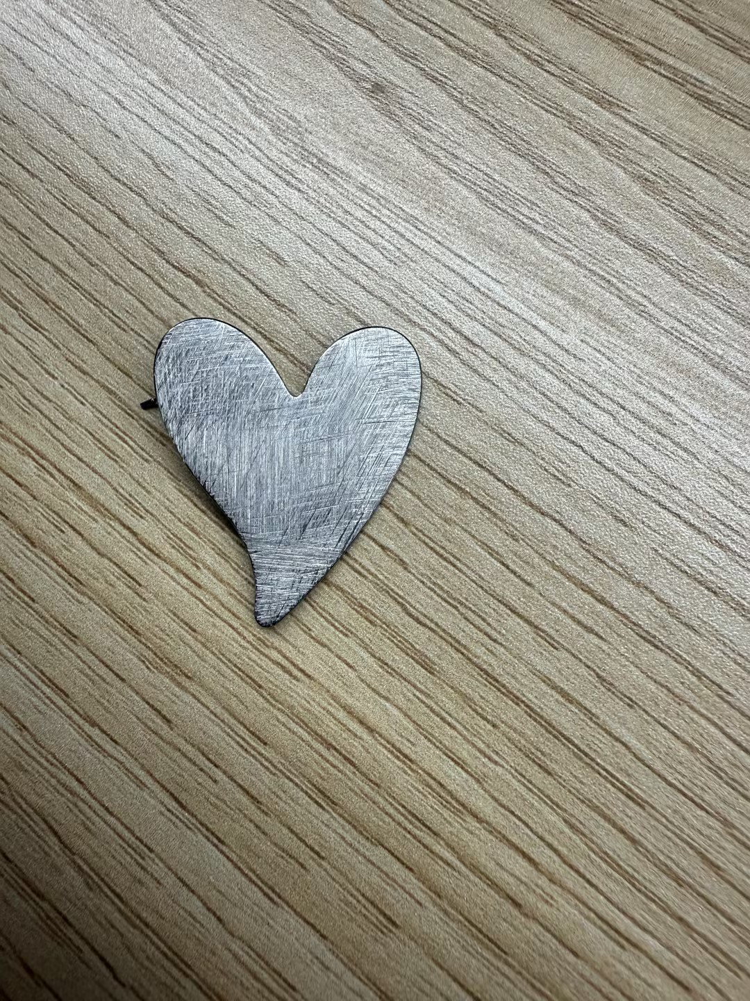 Accesorio de acero en forma de corazón, pulido, estilo y talla como se muestra, acero inoxidable