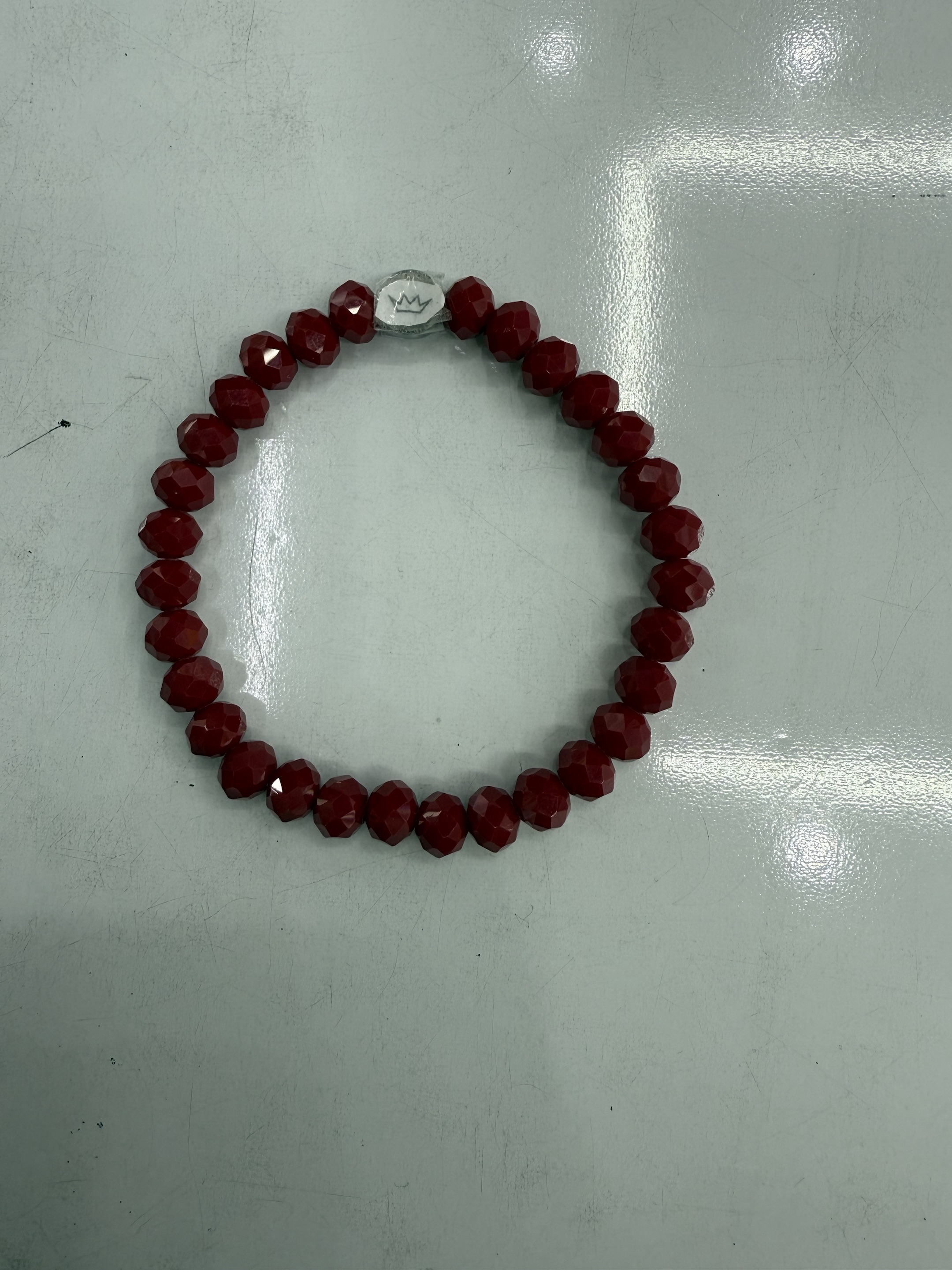 Pulsera elástica con incrustaciones de vidrio, estilo y talla como se muestra, acero inoxidable + vidrio image 2