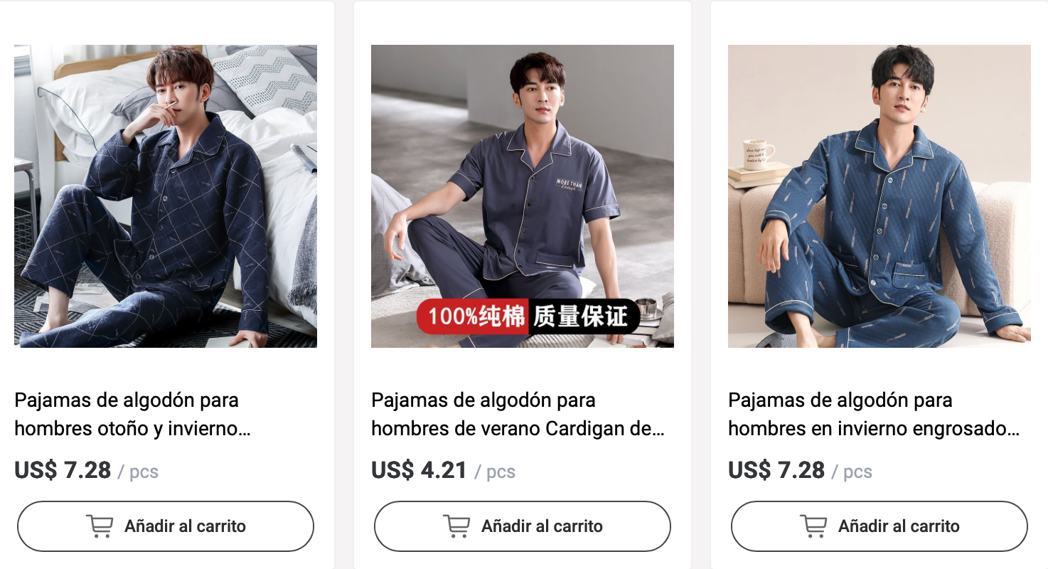 MOQ y personalización al importar pijamas desde China