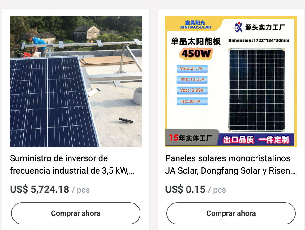 Costos, impuestos y rentabilidad al importar paneles solares desde China
