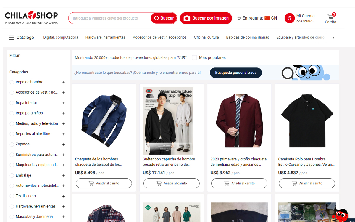 Cómo importar ropa de hombre con ChilatShop (Guía paso a paso)