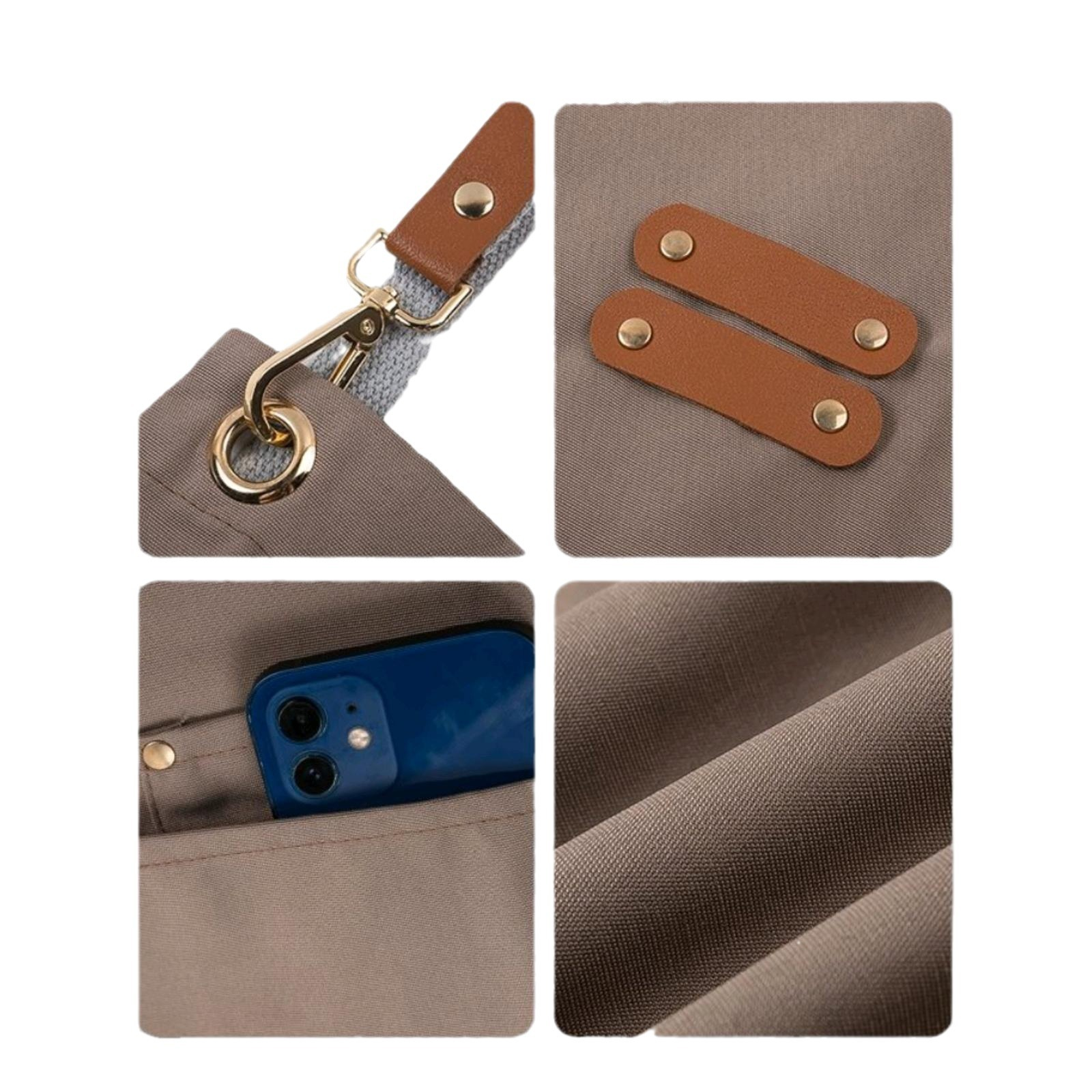 Mandil de Cocina Ajustable Impermeable Multiusos 76 × 67 cm image 2