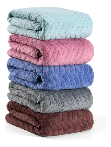 Juego de Toallas de Baño de Algodón, Alta Absorción para Hogar y Hotel
