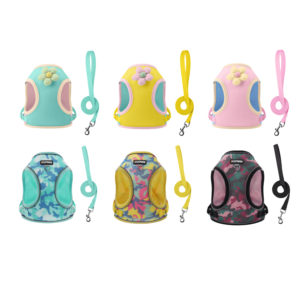 Arnés Tipo Chaleco para Perros y Gatos de Nylon, Control Seguro para Paseo, Diseño Reflectante Ajustable