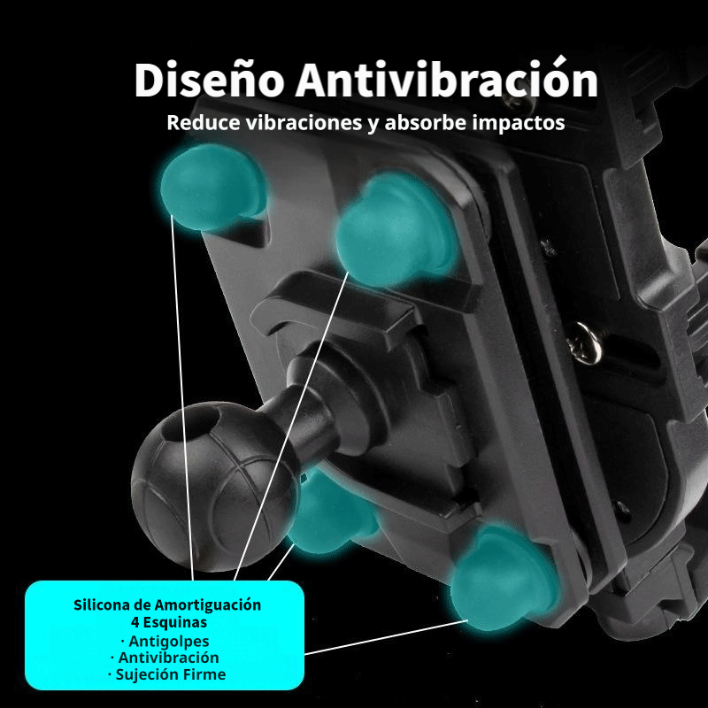 Soporte para Celular de Moto y Bicicleta con Absorción de Impactos 2 en 1