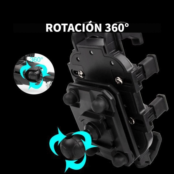 Soporte para Celular de Moto y Bicicleta con Absorción de Impactos 2 en 1