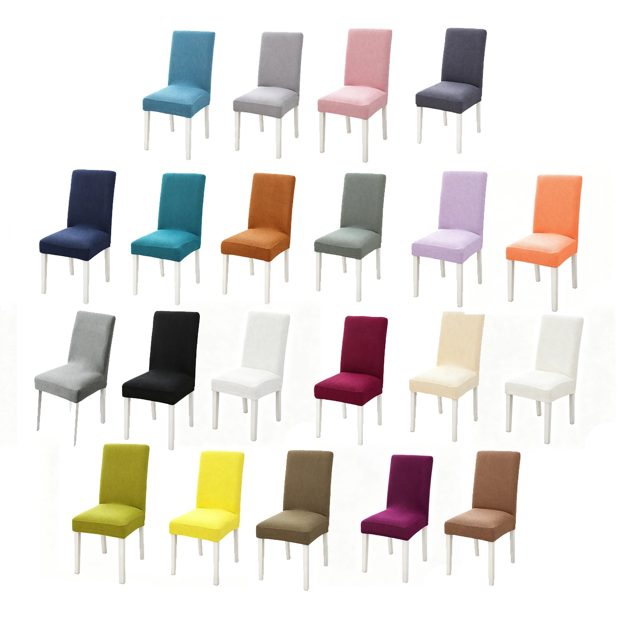 Fundas Elásticas para Silla de Poliéster, Protección Decorativa para Comedor