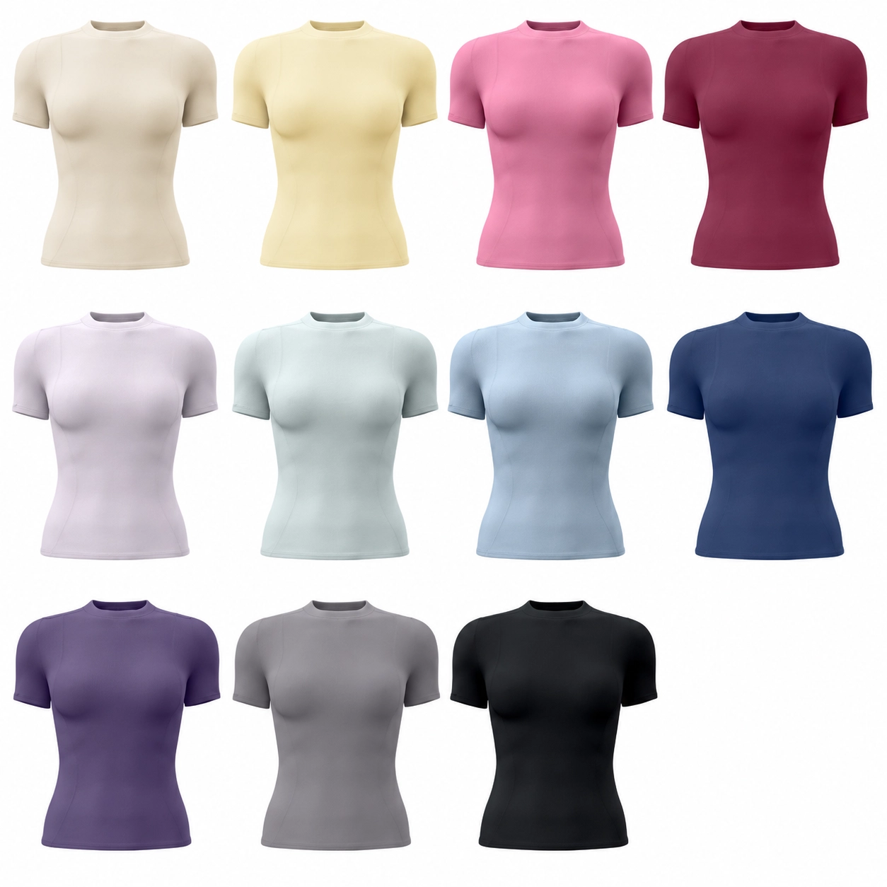 Playera Deportiva para Mujer de Poliéster, Secado Rápido para Running y Fitness, Pack de 3 Piezas image 2