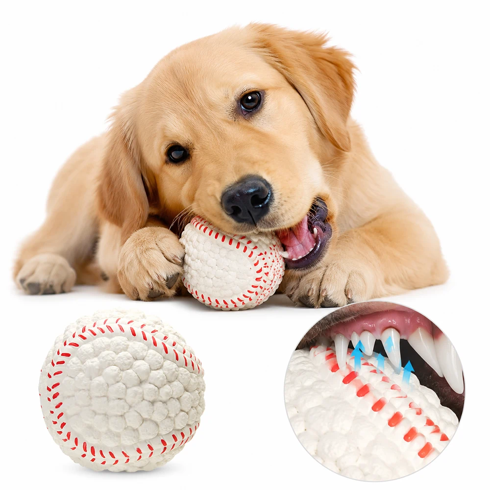 Pelota de Látex para Perros, Sonajero, Mordedor, 9.5cm