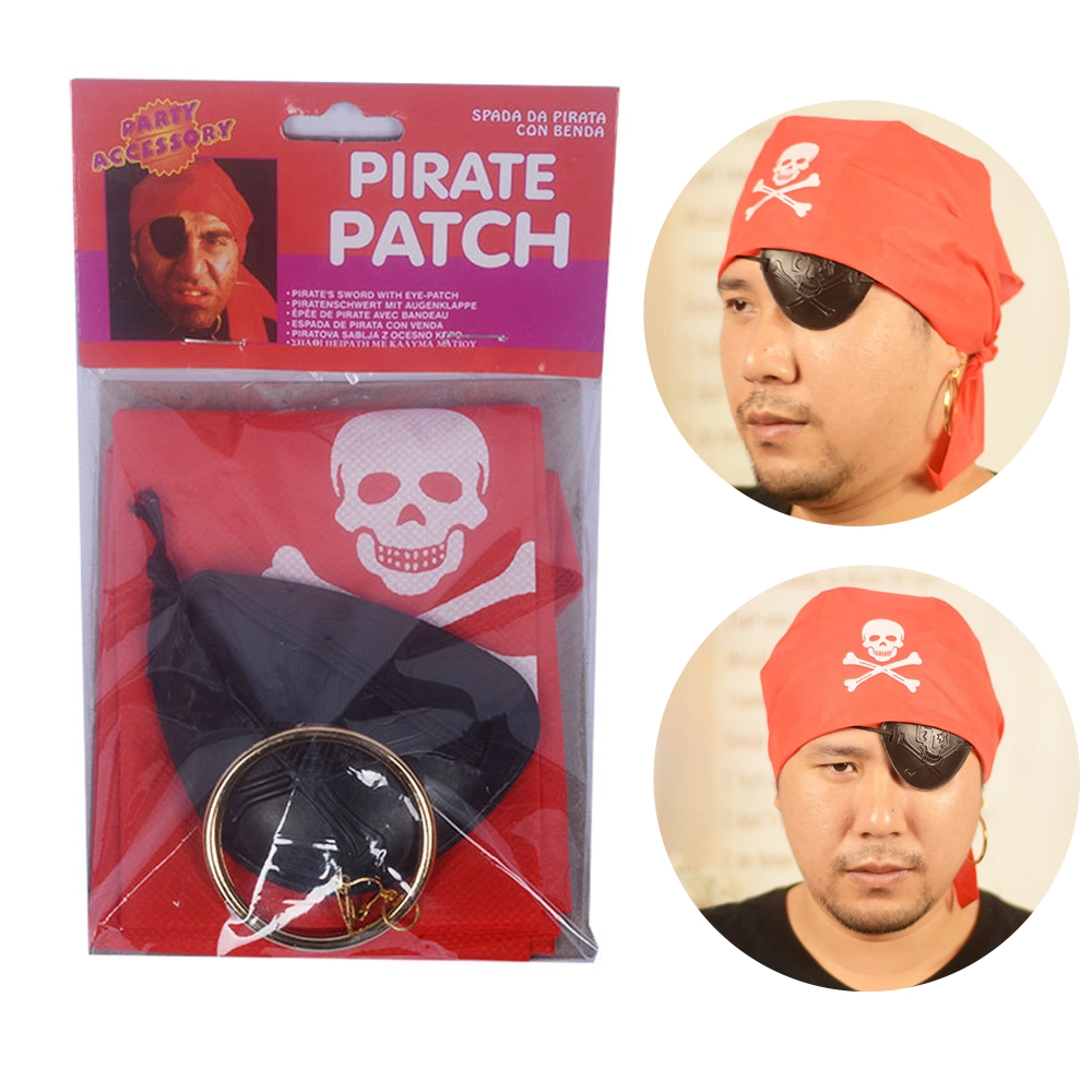 Disfraz de Pirata de Halloween para Niños y Adultos, 3 Piezas